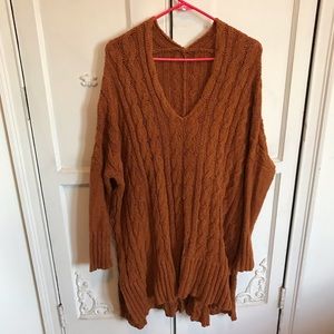 Free People Cable Chunky Sweater